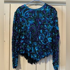 Laurence Kazar Black/Teal/Purple Vintage